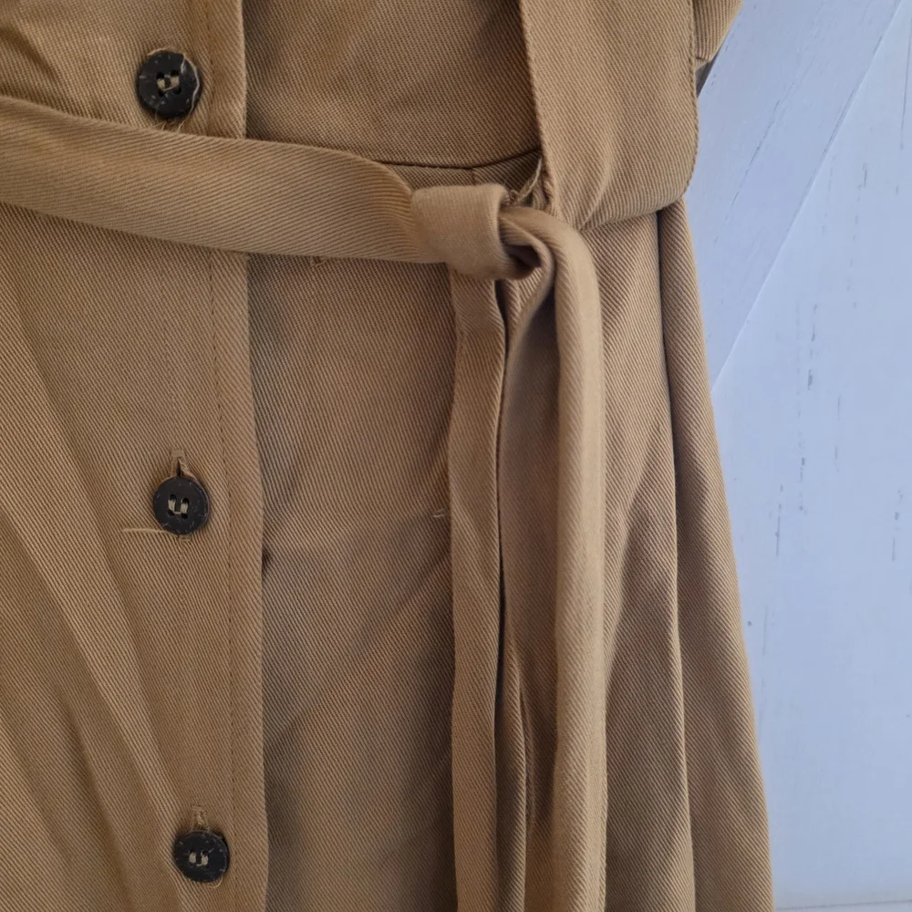 Rebellion Camel Button-Down Midi Dress - Picture 3 of 4
